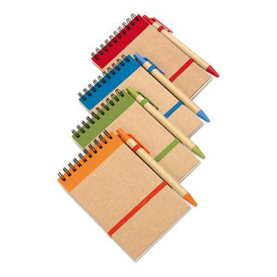 Image of Recycled paper notebook and pen