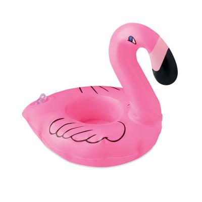 Image of Inflatable flamingo can holder