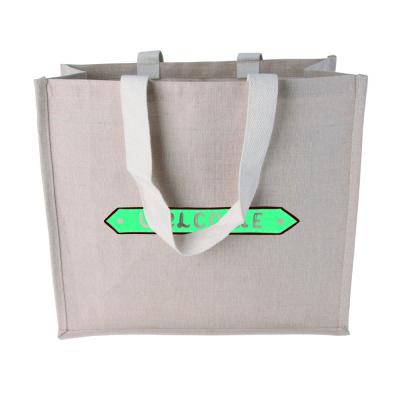 Image of Canvas shopper with woven handles  240 gr/m2