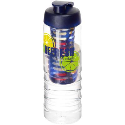 Image of H2O Treble 750 ml flip lid bottle & infuser