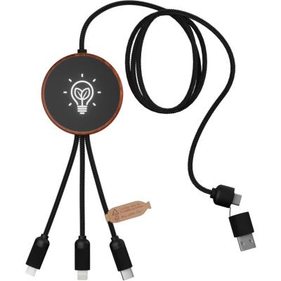 Image of SCX.design C40 3-in-1 rPET Light-up Logo Charging Cable