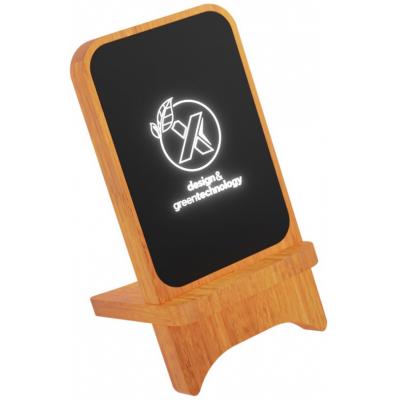 Image of SCX.design 10W Light-up Wireless Wooden Stand