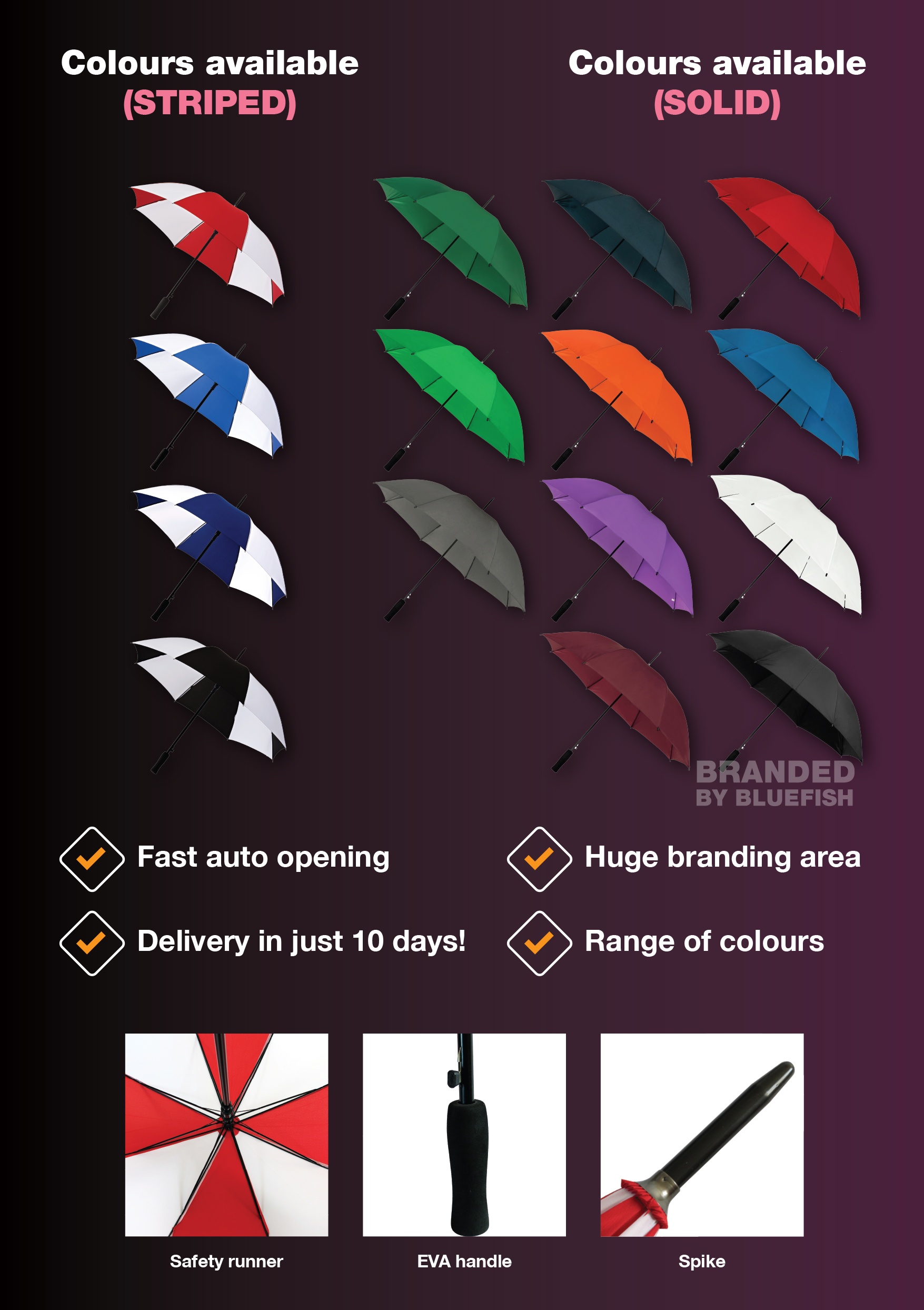 Auto Walker Umbrella colours