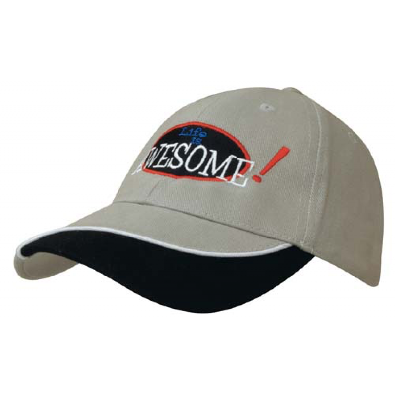 Image of Indented Peak 6 Panel Promotional Baseball Cap