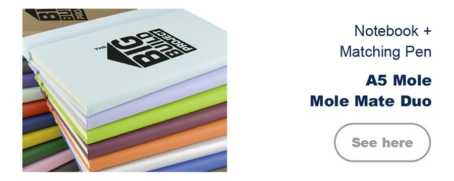 Branded Promotional Mole Mate Duo A5 Notebook